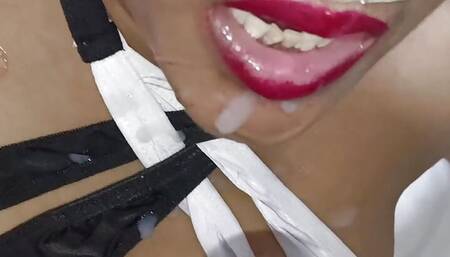 DESI SNEHA BHABHI GOT CUM IN MOUTH