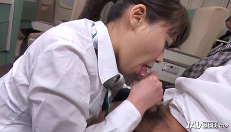 Flight attendant Haruka fucks on a plane