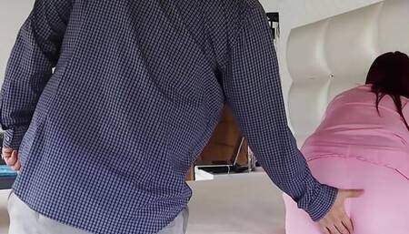 Big breasted maid gets comfortable with her boss part 1