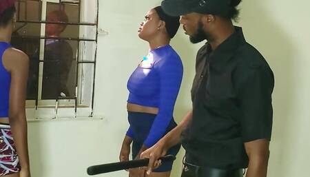 Two Hot Black Teens Got Caught by a Corrupt Police Officer