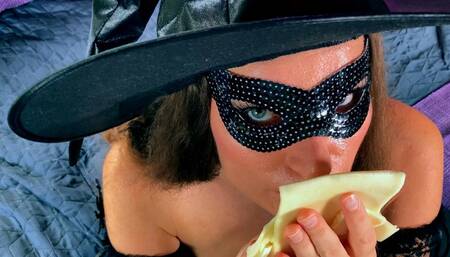 Witch gives blowjob from the first person