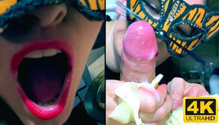 Chubby guy w Fat dick gets Balls squeezed out by Giantess Malaya