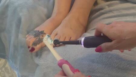 Kitty Feathers Harmony’s Feet