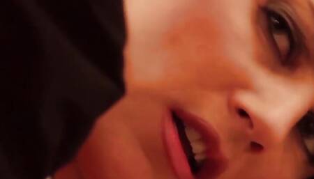 Roberta Gemma gets cum on her tits after enjoying it in the ass