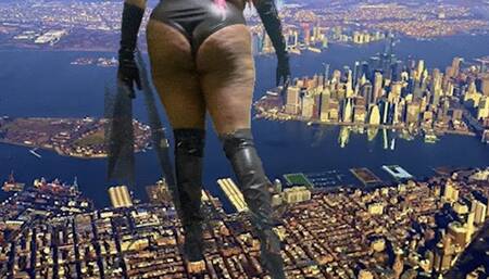 Giantess Special Effects - Giantess Vader Dominates  Tiny City, Female Domination, Crush, Shrinking fetish 1080