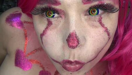 Evil Sexy Clown Swallows Hundreds of Gummy Bears!!