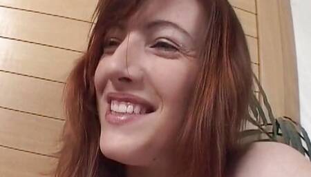 Perfect redhead French babe enjoys lesbo fun with her girlfriend