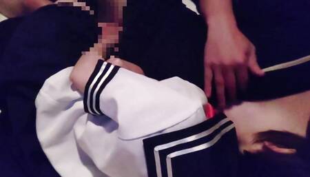 Creampie on a Girl in a Sailor Suit, Amateur Photography, Cosplay, Blowjob, Cunnilingus, Fingering