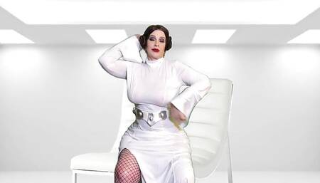 Granny Princess Leia's Midi-chlorian Driven Masturbation, Cocksucking, Fucking & Creampie