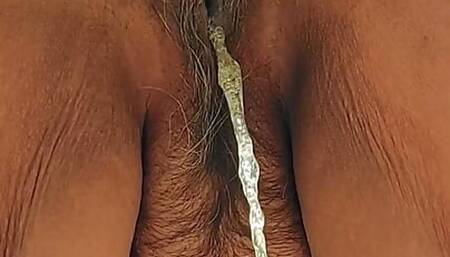 My Hairy Pussy Got Very Wet Peeing in the Desert