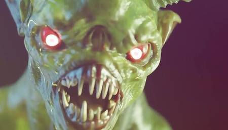 Green Alien Fucks Beauty in the Ass