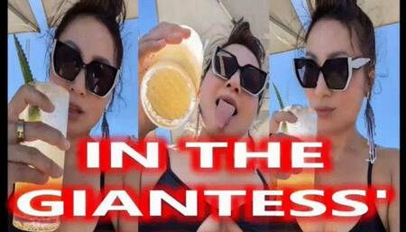 In The Giantess' Drink - Mz Kim Femdom Vore Giantess Asian Goddess Worship Divinity Belly Fetish Mouth Fetish Tongue Fetish