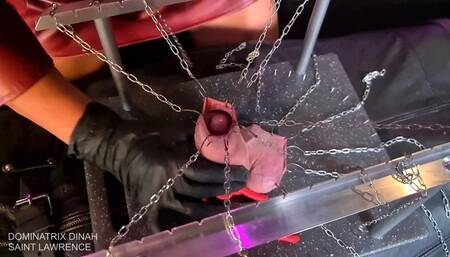 Extreme CBT - hooked cock and balls - part 1