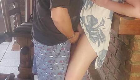 Quick Fuck in the Bar Makes Her Legs Shake