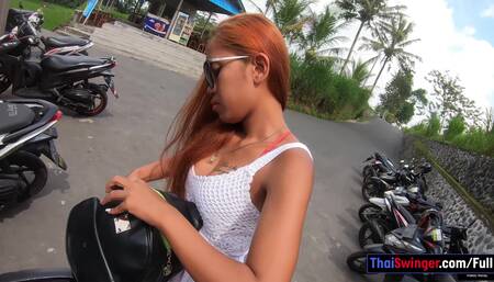 Thai girlfriend waterfall visit and sex