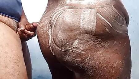 Tamil couple bathing and fucking
