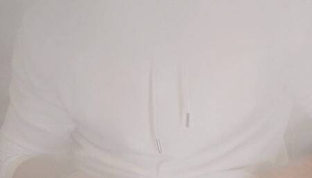 Huge cock self suck and swallow!