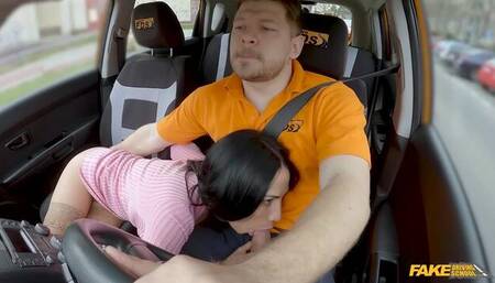Cutie with with silicone tits Giulia Diamond likes hardcore dick-riding