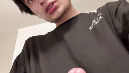 quinn tanner jerks off in bathroom sexy amateur