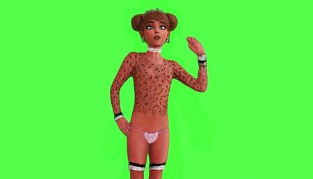 AI Vid Esmerelda Tennyson Tan 1 P2 Maid Gwen secretary schoolteacher Valentines Day Teddy Power Woman