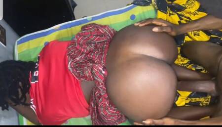 Ebony Damsel Fucked hard by her classmate Big clock