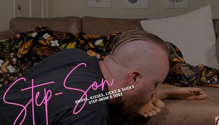 Step-son Sniffs, Kisses, Licks & Sucks Step-moms Toes