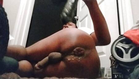 Ass in the Penetration Fucking with a Big Black Dick Sized Dildo
