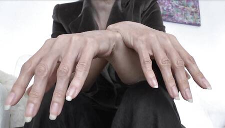 Beautiful Long Fingernails and Hand Close-ups