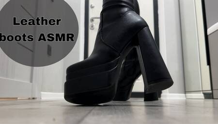 Leather boots try on ASMR