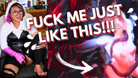 GWEN STACY GETTING HARDCORE FUCKED BY VENOM - ExotiqFox Solo Gooner Girl Masturbation Gooning