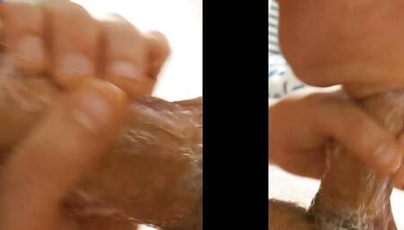 Damn, What a Great Blowjob, I Lick His Cock and Fill It with Saliva, He Cums in My Mouth 2 Times