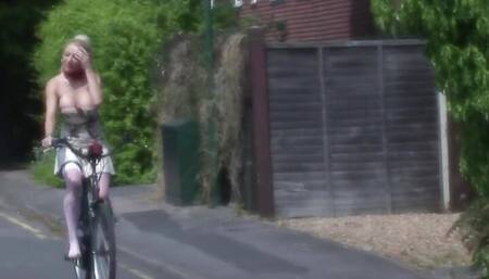 Busty blonde who takes her bicycle to the garage ends up fucking the mechanic