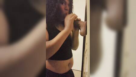 Ebony bbw hicktownhoochi pleases Big Daddy's Dick