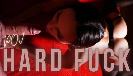 Skinny Slut Deepthroats and Hard Fucks till Cum on Big Ass in Stockings POV