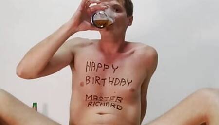 Boris Luptak Celebrates MSTR RCHRD's Birthday - 04 - Bottom's Up Beer Enema