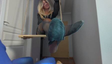 Ruslana Sits On A Swing And Massages Doctor Strange’s Dick - Fishnets And Black Semi Ballet - Full - HD 2560x1440