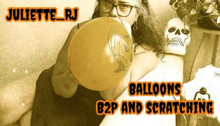 Juliette-RJ and Halloween Balloons - FOR MOBILE DEVICES USERS - BALLOONS B2P - LOONER GIRL - BALLOONS NON-POP - FOOT FETISH