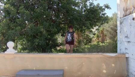 at the neighbors' pool