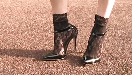 heel under the  sun can you believe that you can see a pussy behind this prety white panty