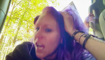 Hotwife snowballs cuckold hubby with used condom