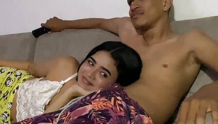 My stepsister did poorly with her boyfriend on the date and I invite her to watch movies