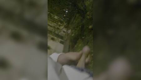 Just pissing outside