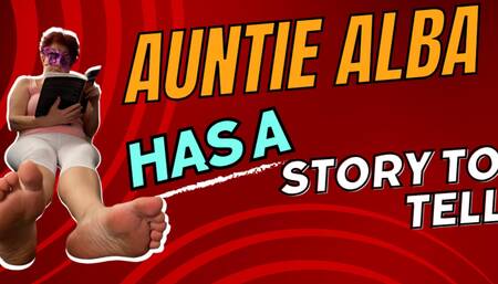 Mature Housewife Storyteller with Feet