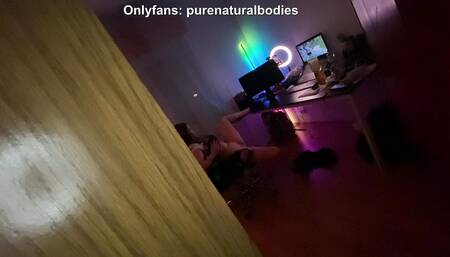 Full Video. Caught Her Masturbating on Her Twitch Stream and Filmed Teen with Huge 75h Tits