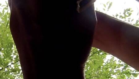 Extreme close up ouutdoor blowjob