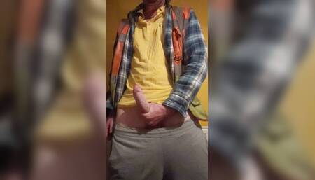 Builder DILF's 2 hand wank