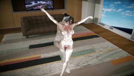 3D sexy bride with sexy wedding got fucked so hard by big cock