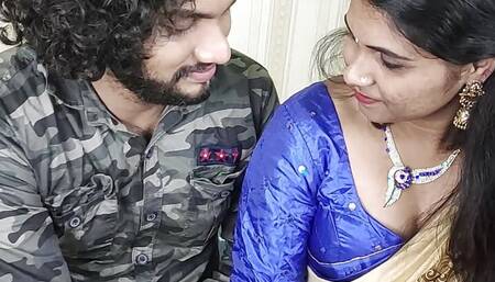 Kerala hot half saree romance with sex by Vaishnavy and Sharun Raj, Mallu hot couple kerala half saree romance with sex