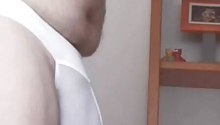 TRANSPARENT WHITE BRIEFS WITH JOCKSTRAP