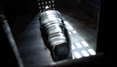 Maximum Security: Sarcophagus in Jail Cell - Heavy and Elise Graves - Bound inside an ultra-locked sarcophagus inside a high-security jail cell, Heavy is all alone